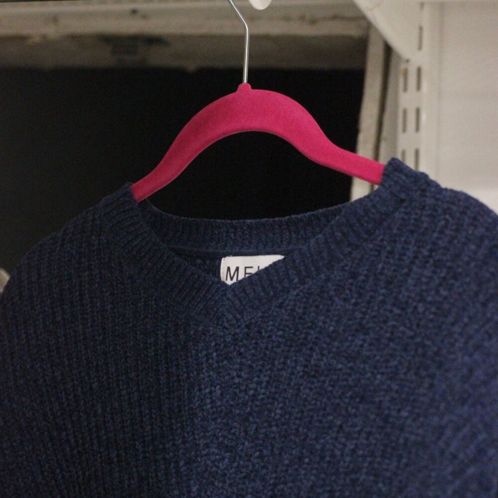 NWT Blue V-neck Thick Women's Sweater Size 4X - Picture 4 of 6